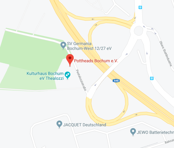 Anfahrt Pottheads Bochum - Headis in Bochum